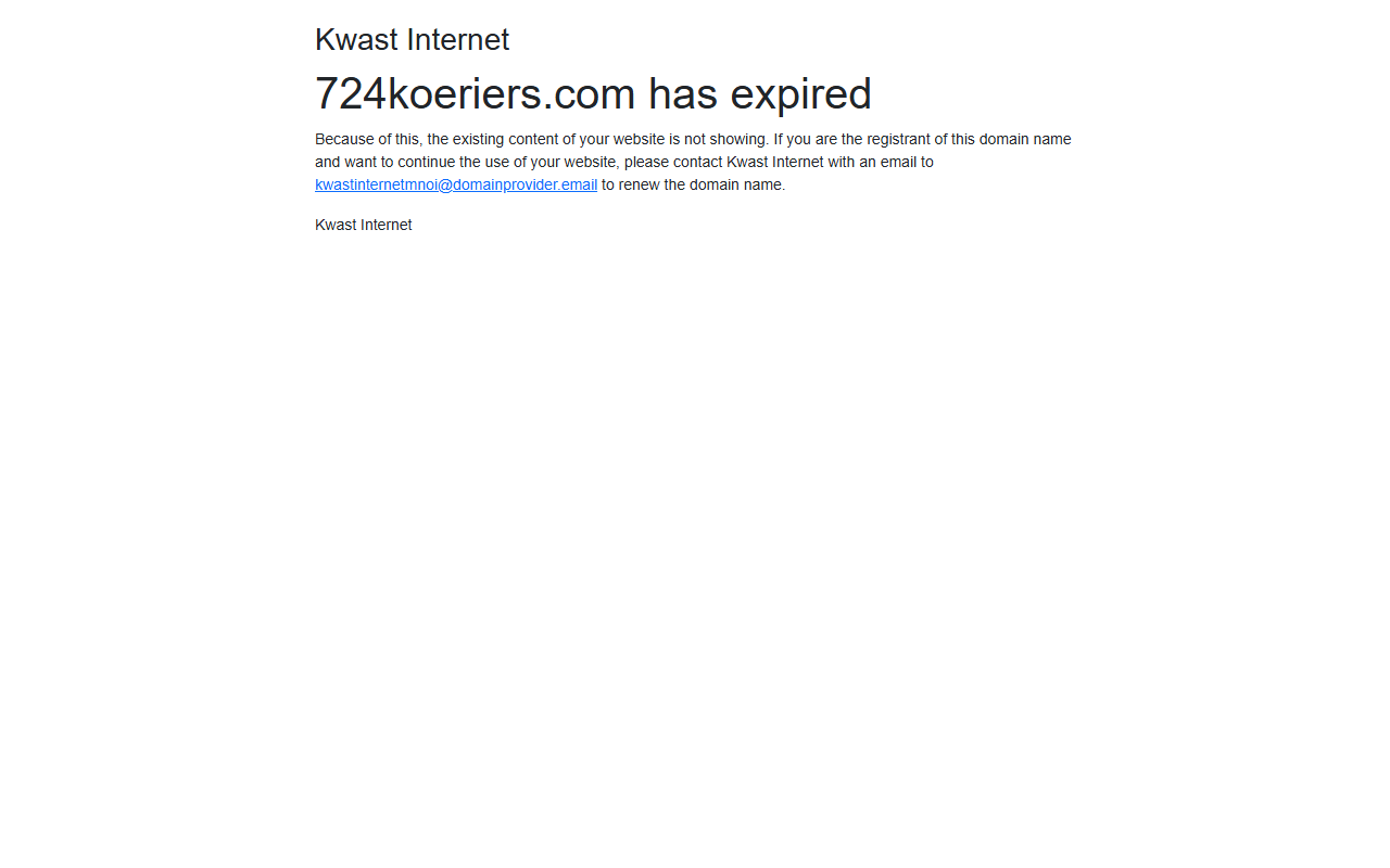 724koeriers.com screenshot
