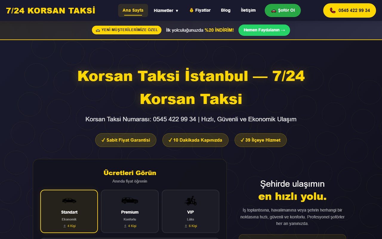 724korsantaksi.com screenshot