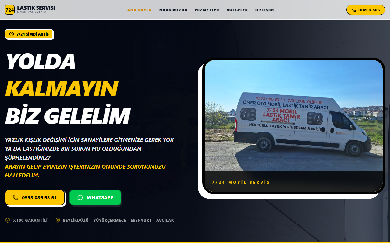 724lastikservisi.com screenshot