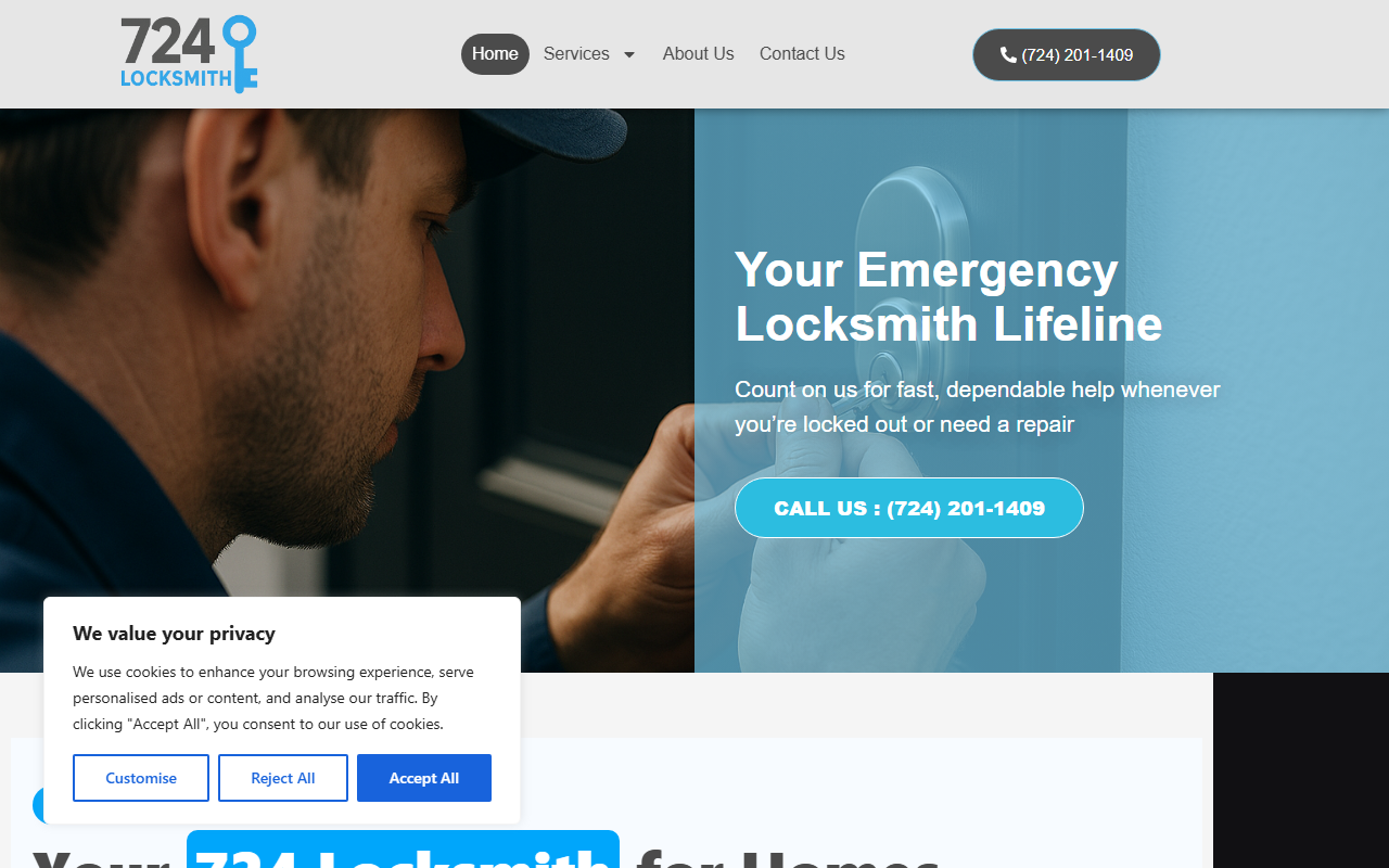 724locksmith.com screenshot
