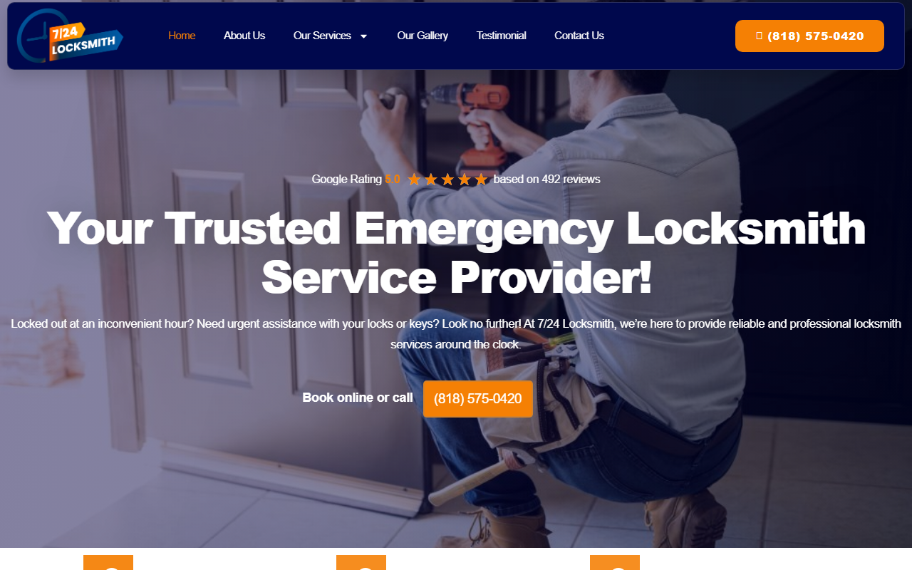 724locksmithca.com screenshot