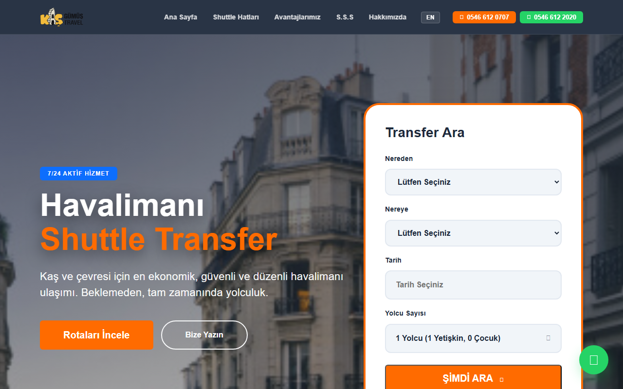 724shuttlekas.com screenshot