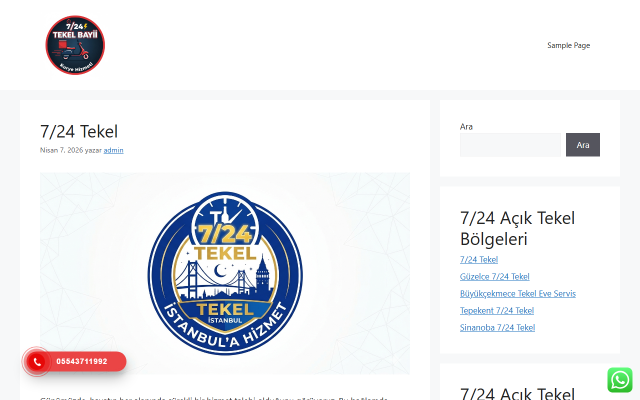724tekelsiparis.com screenshot