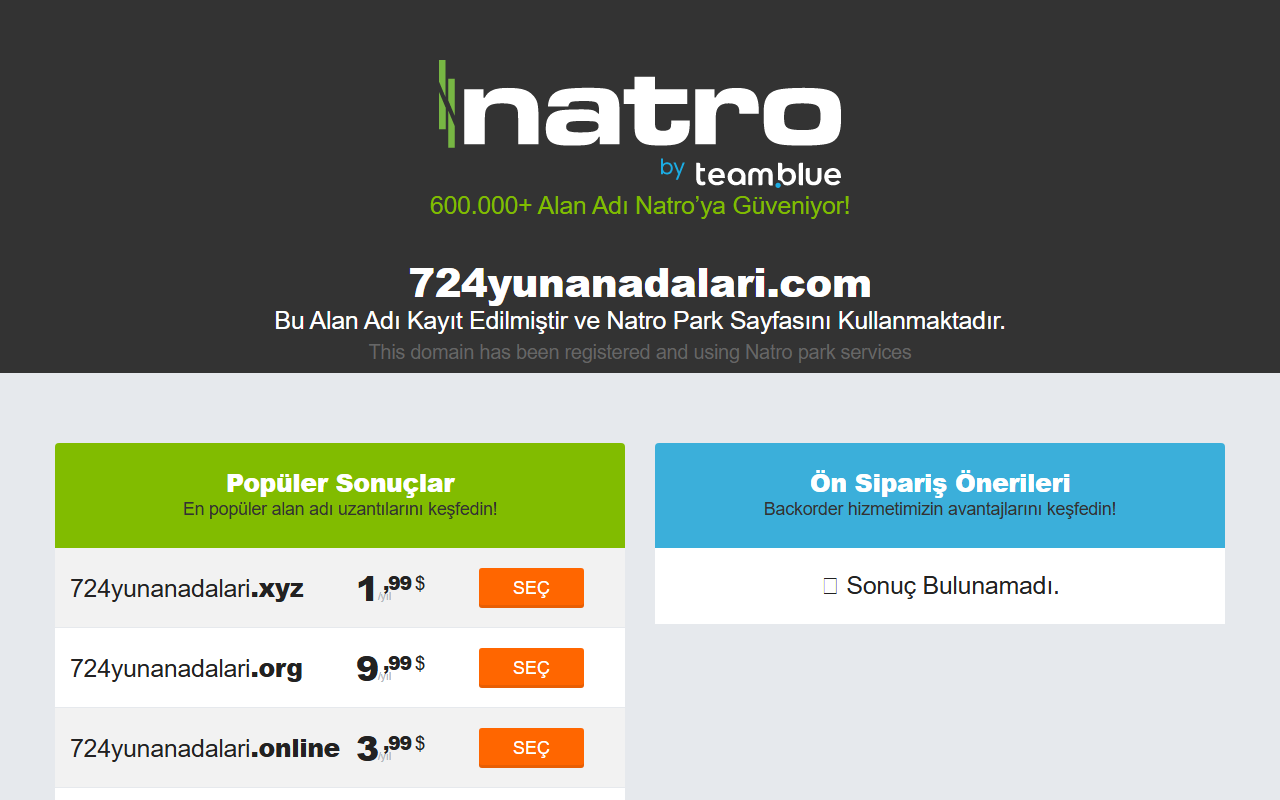 724yunanadalari.com screenshot