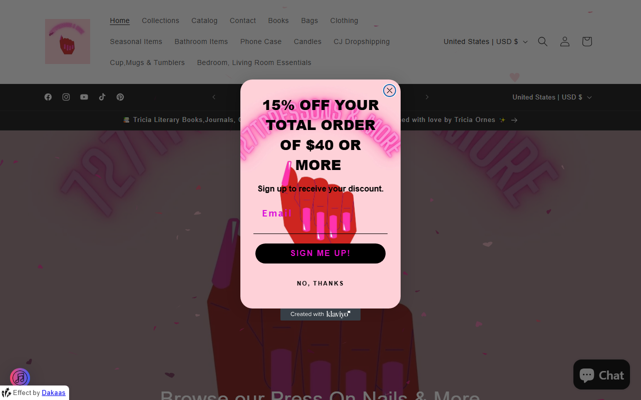 727tpressonsmore.com screenshot