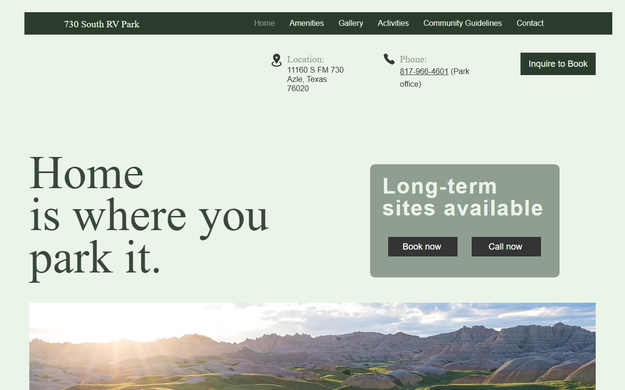 730southrvpark.com screenshot