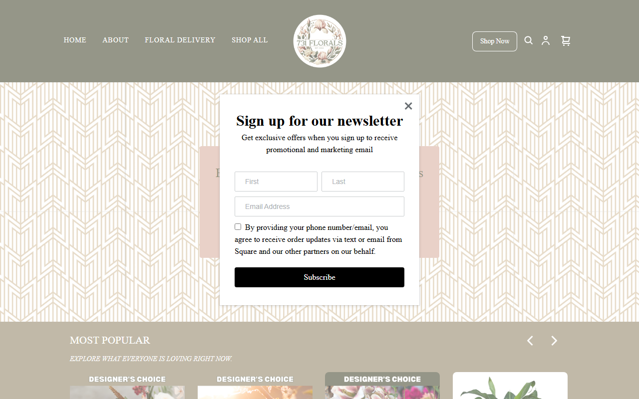 731florals.com screenshot
