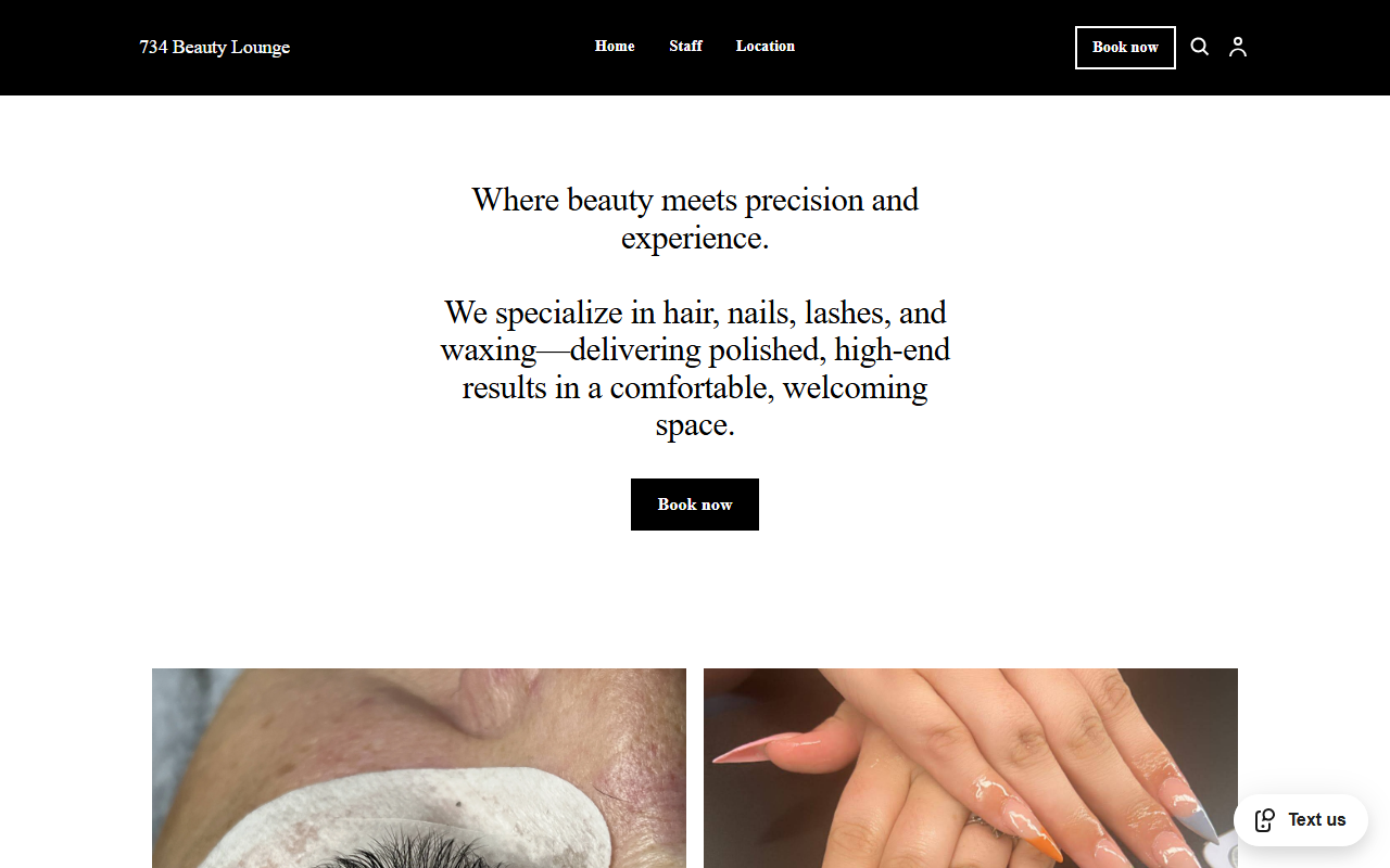 734beautylounge.com screenshot
