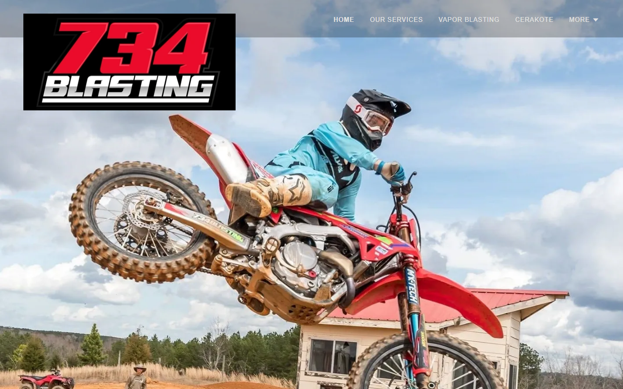 734blasting.com screenshot