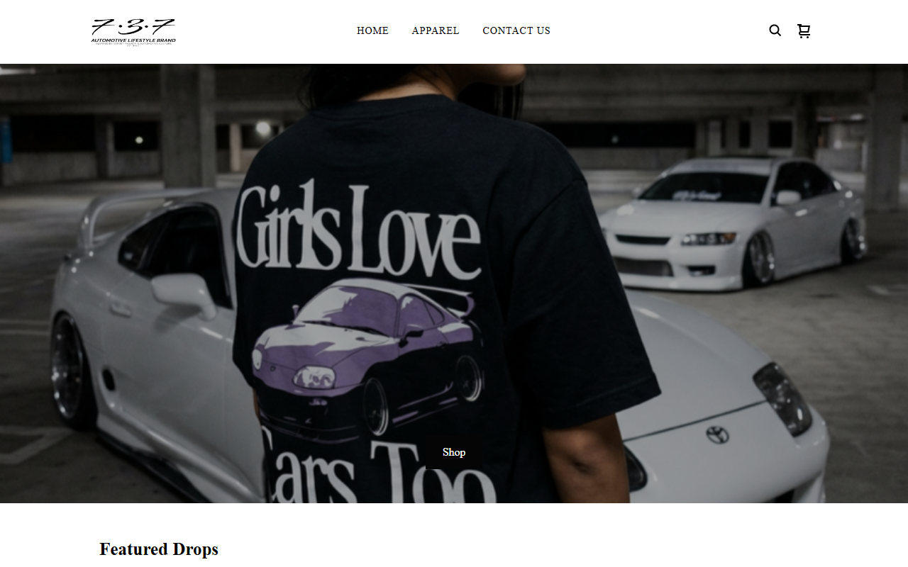 737-apparel.com screenshot