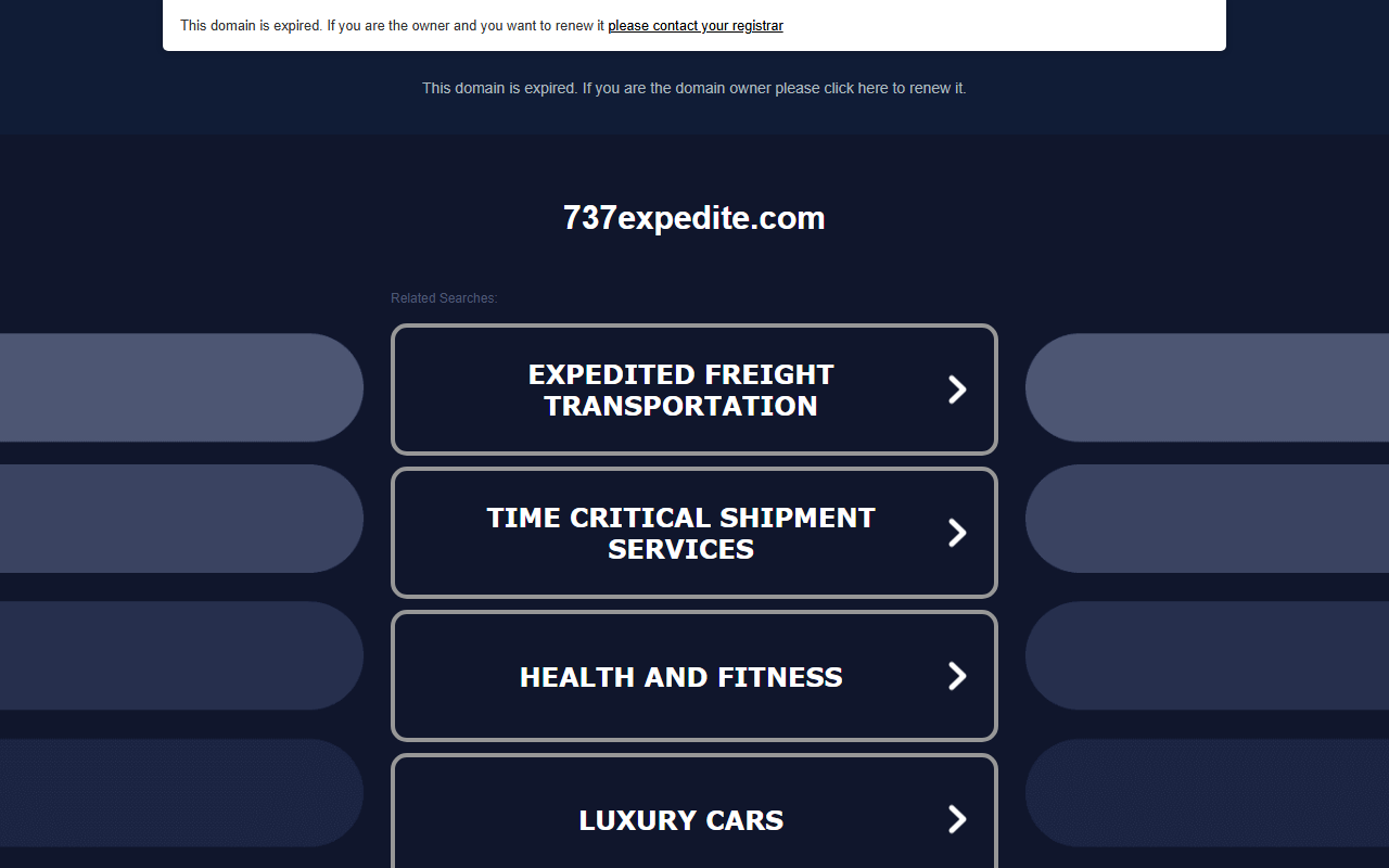 737expedite.com screenshot