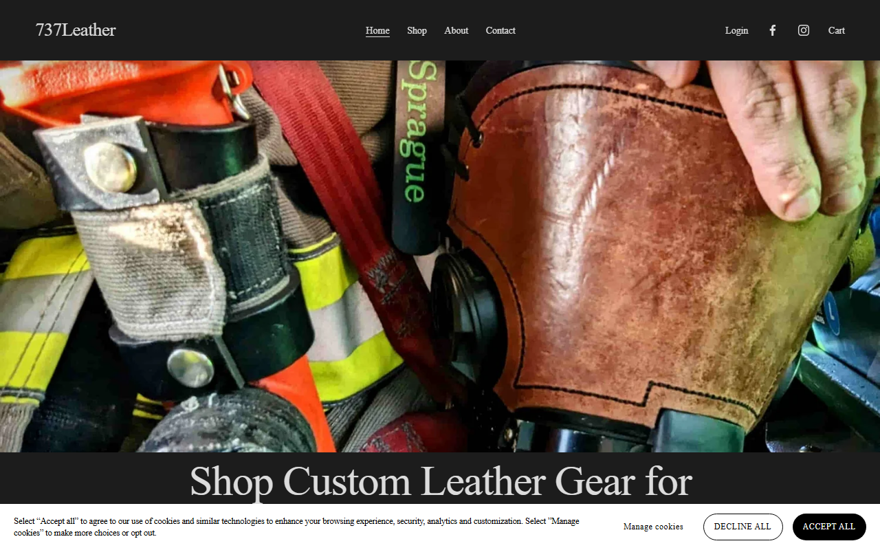 737leather.com screenshot