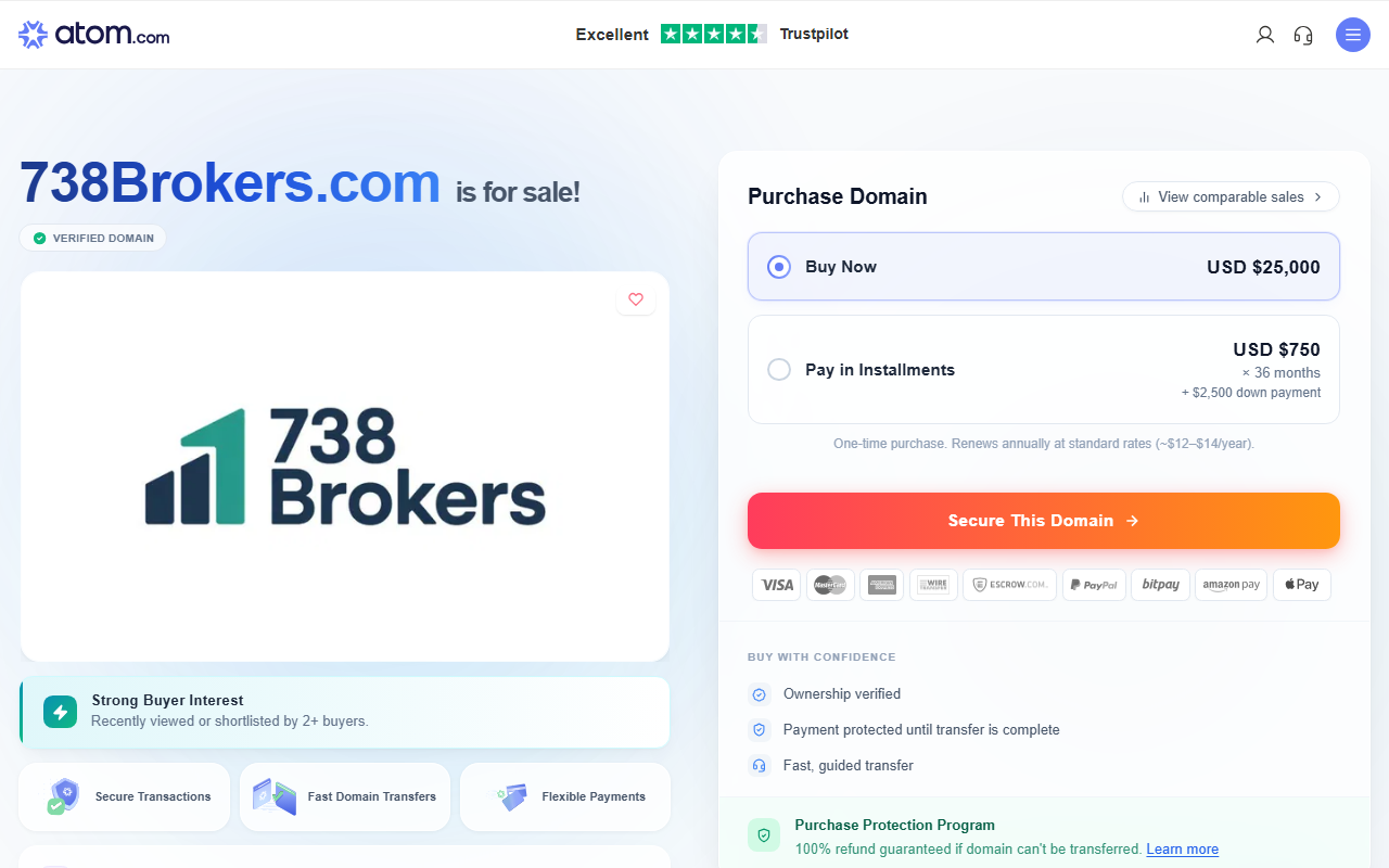 738brokers.com screenshot