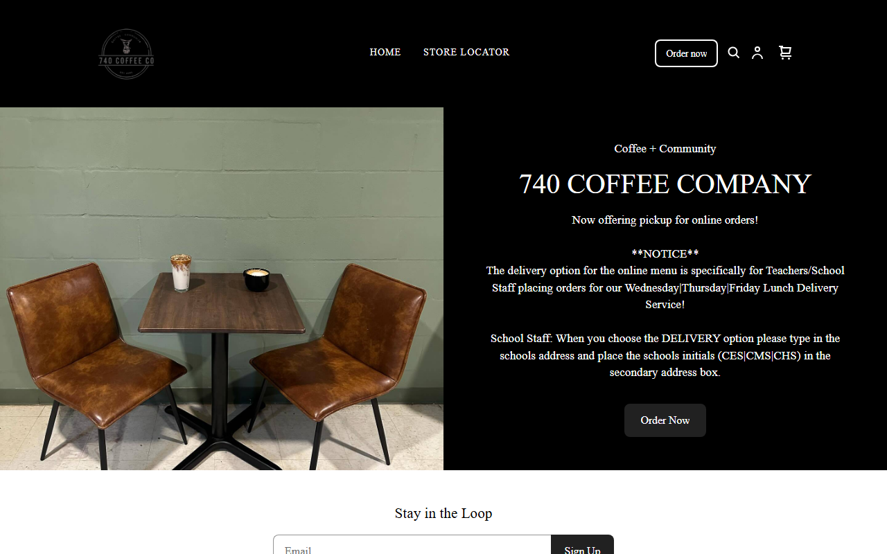 740coffeeco.com screenshot