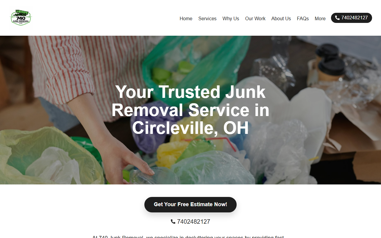 740junkremoval.com screenshot