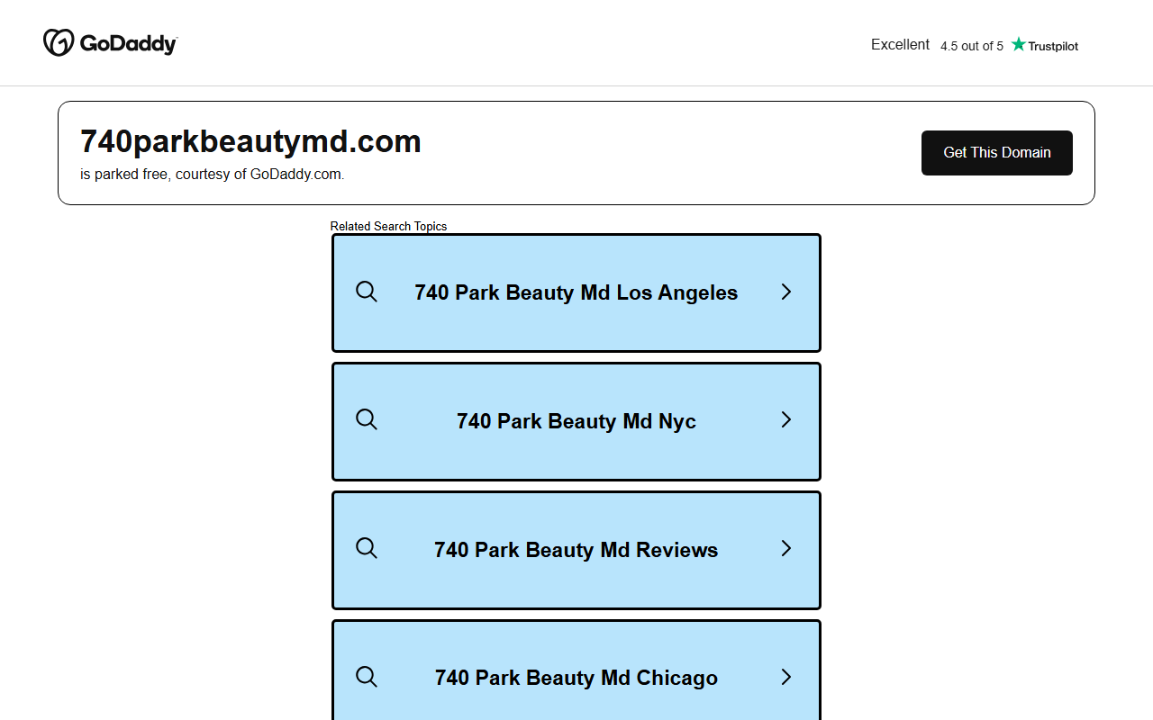 740parkbeautymd.com screenshot