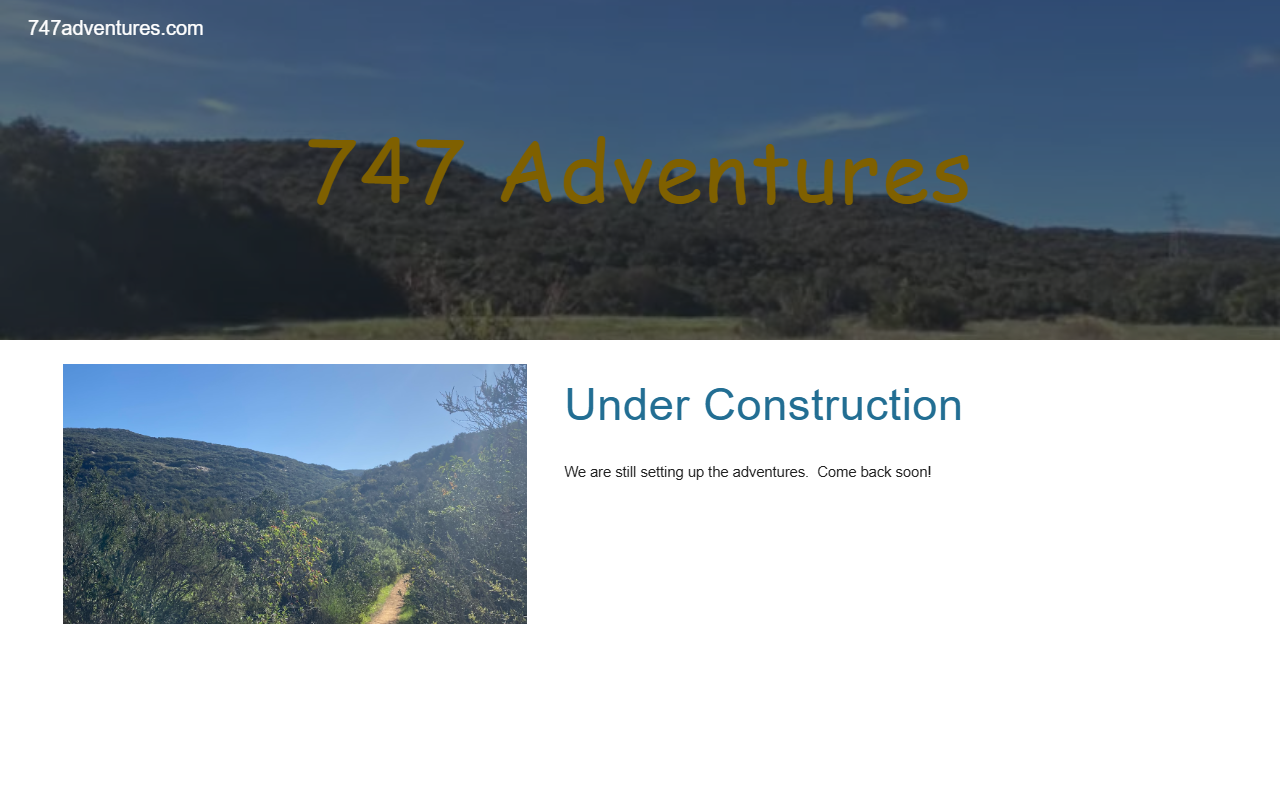 747adventures.com screenshot
