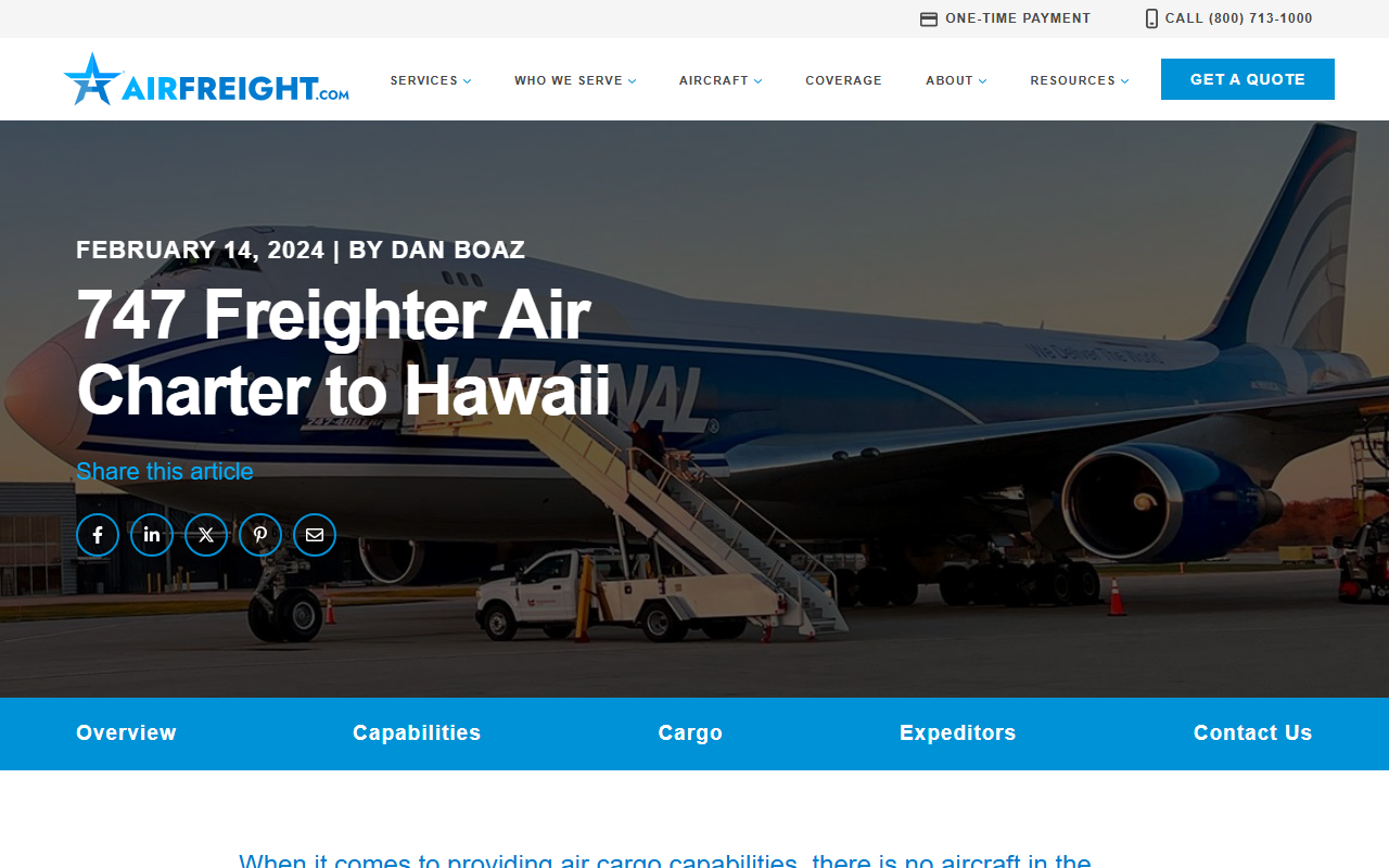 747aircharter.com screenshot