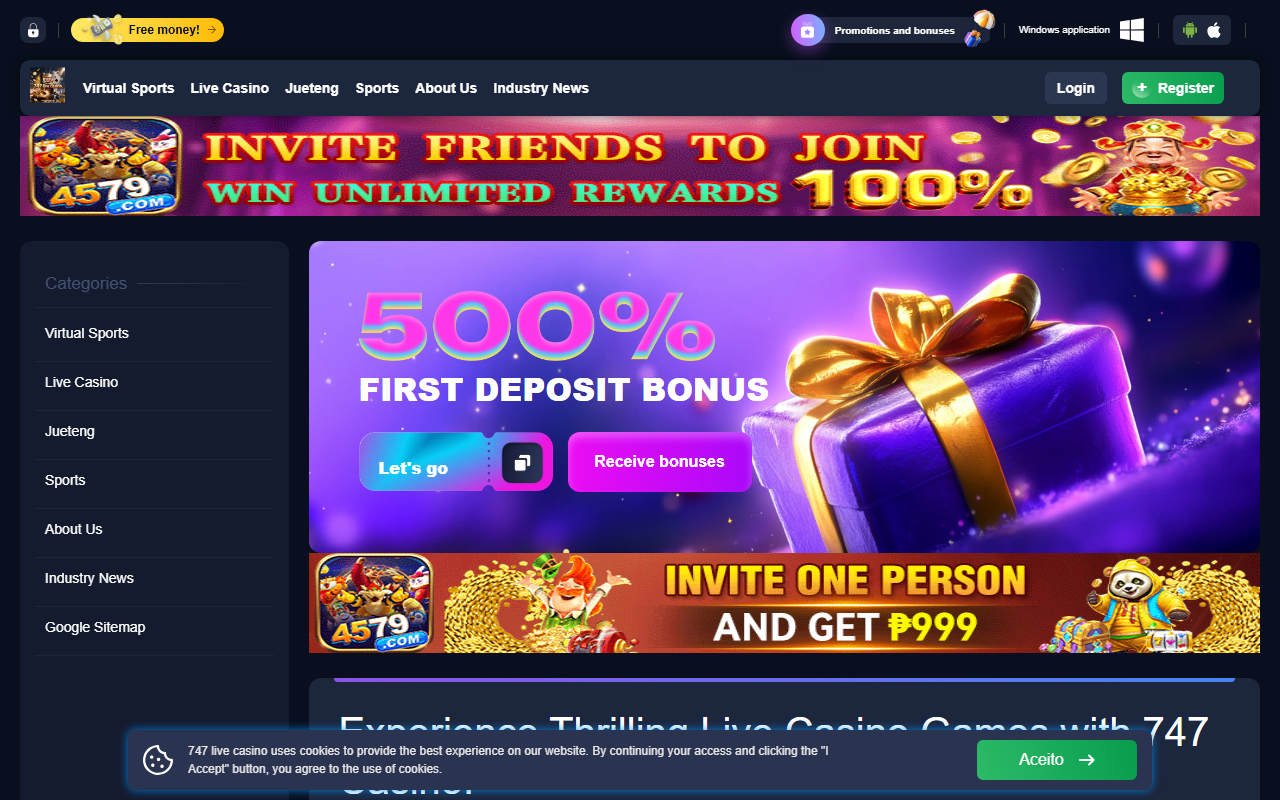747livecasinop.com screenshot