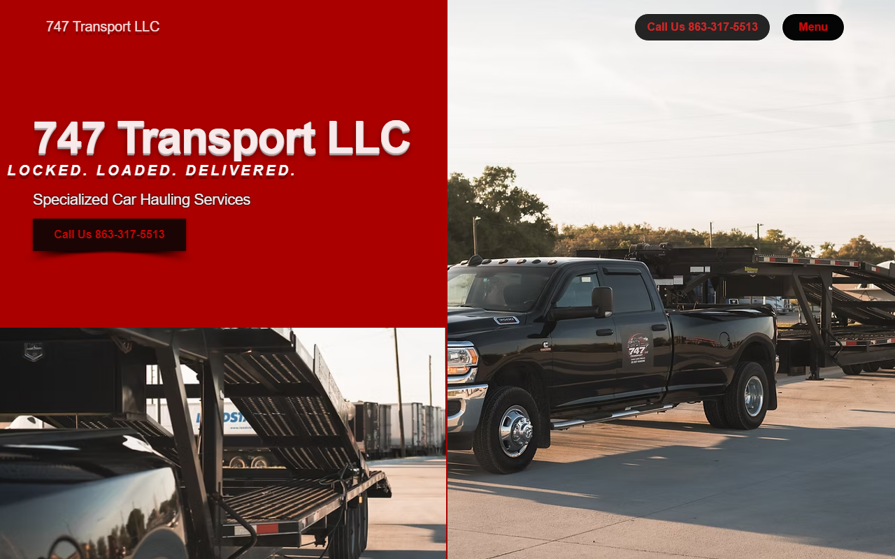 747transportllc.com screenshot