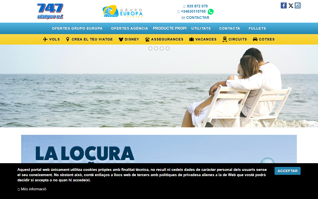 747viatges.com screenshot