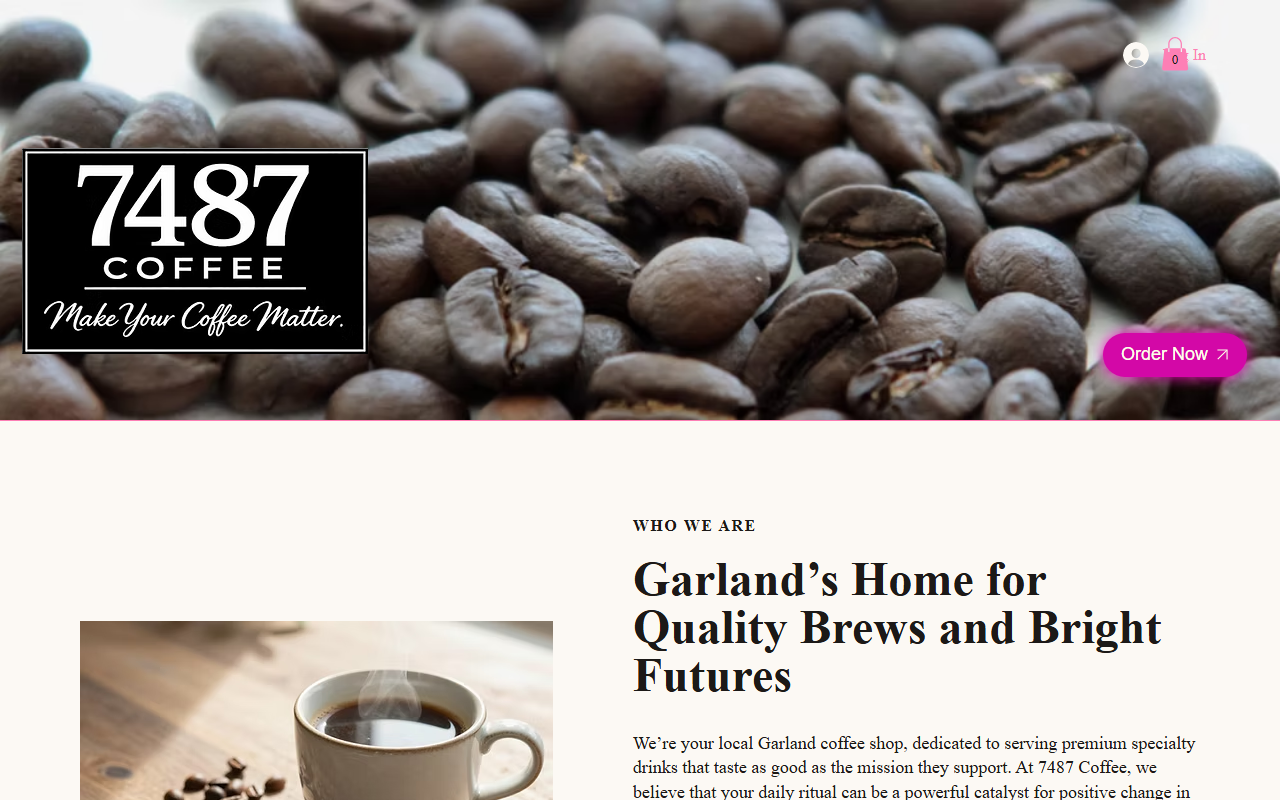 7487coffee.com screenshot