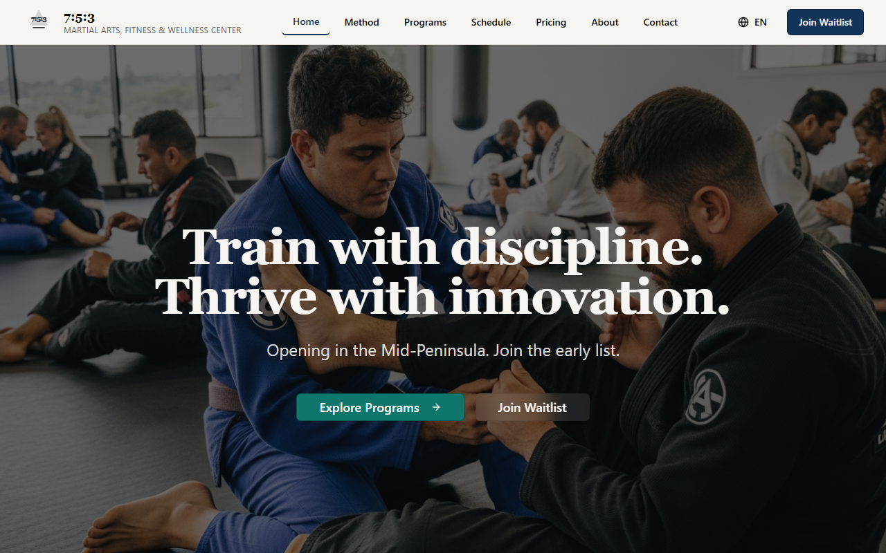 753martialarts.com screenshot