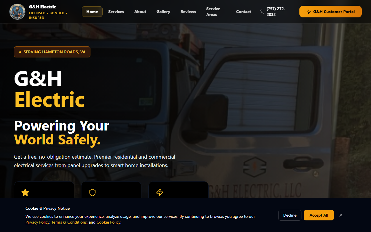757electrician.com screenshot