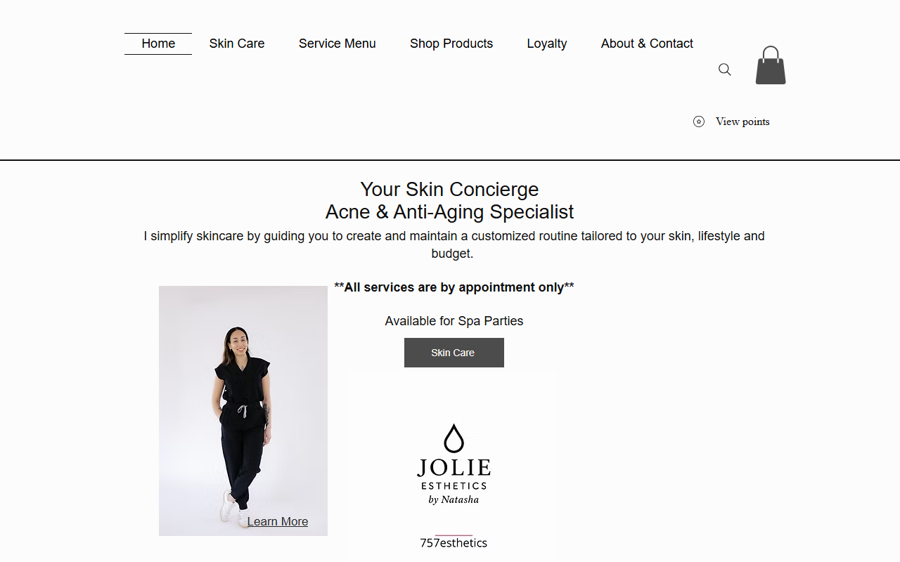 757esthetics.com screenshot