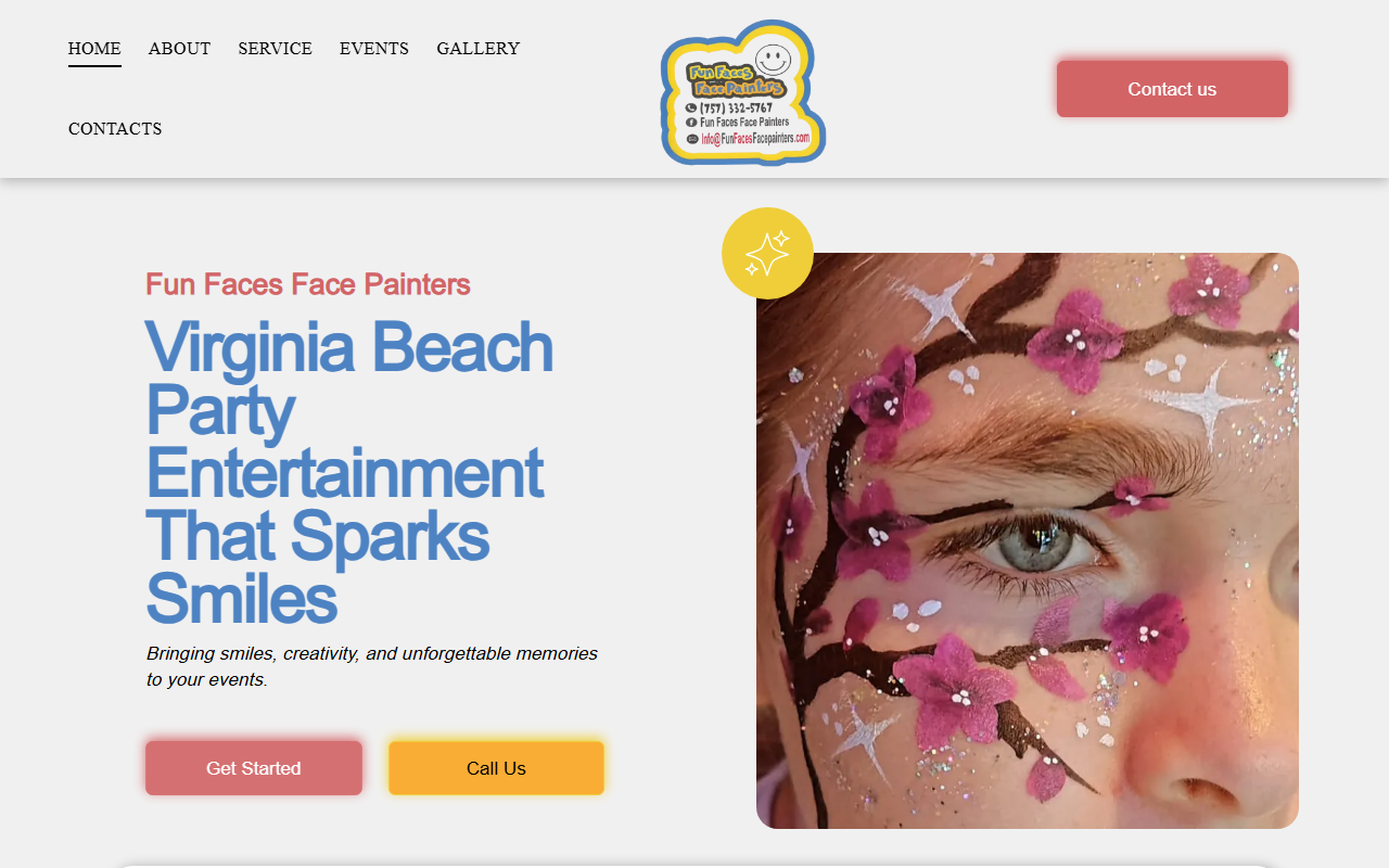 757facepainters.com screenshot