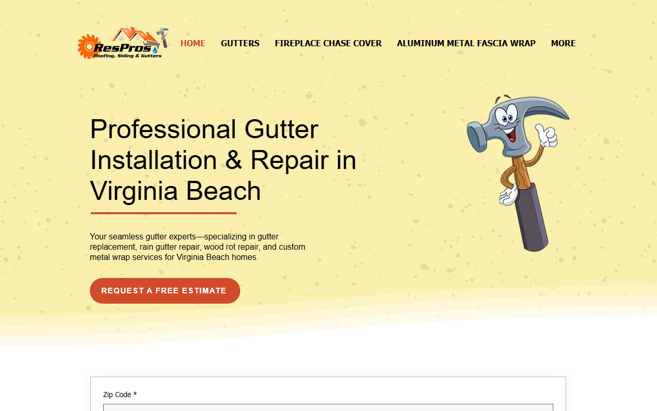 757gutters.com screenshot