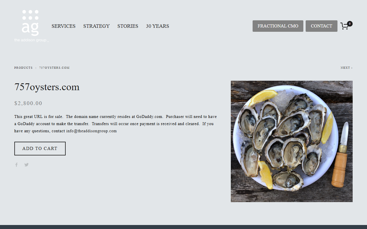 757oysters.com screenshot