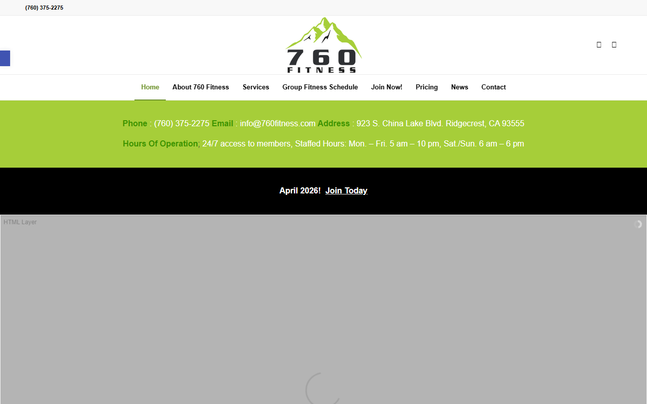 760fitness.com screenshot