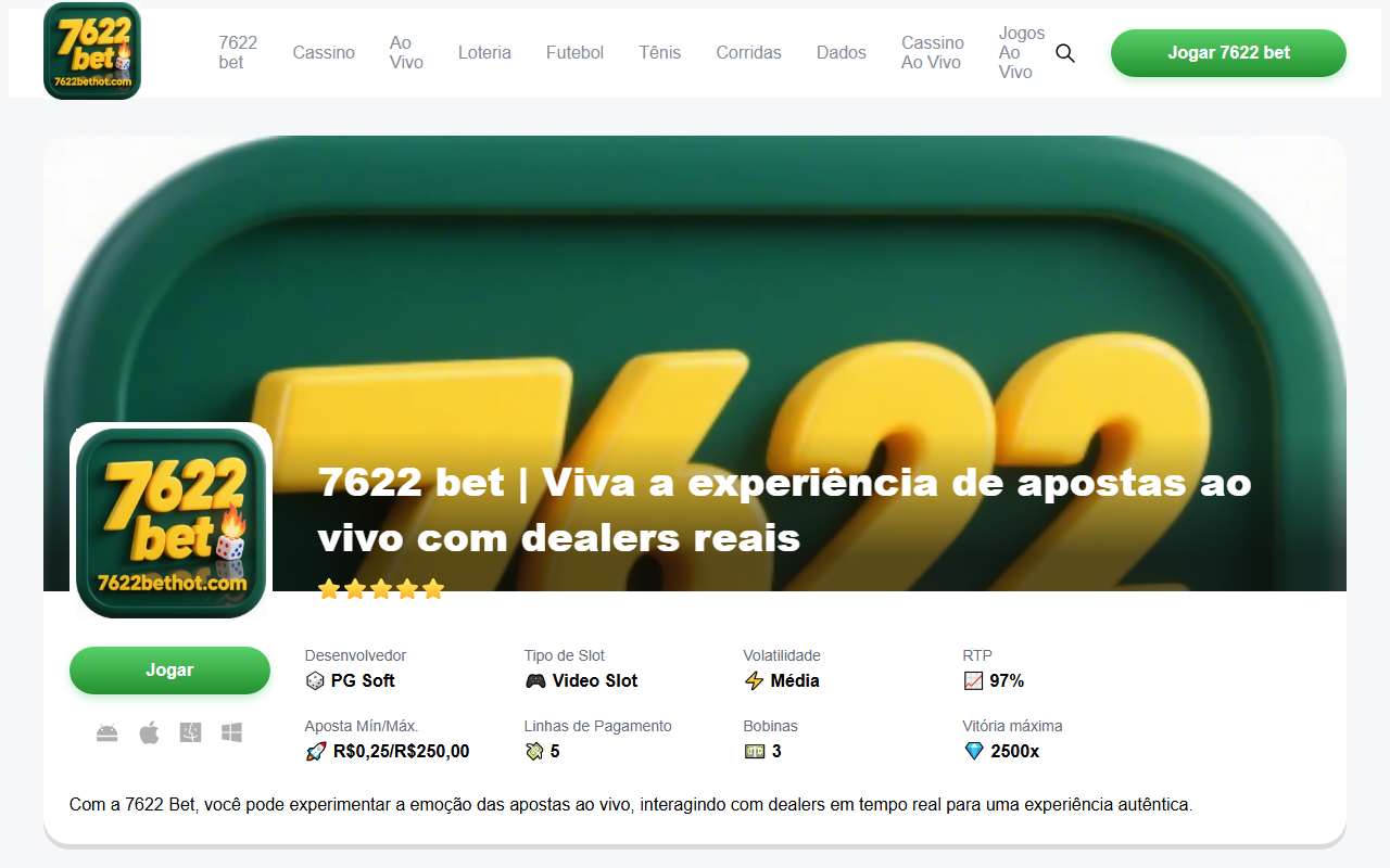 7622bethot.com screenshot