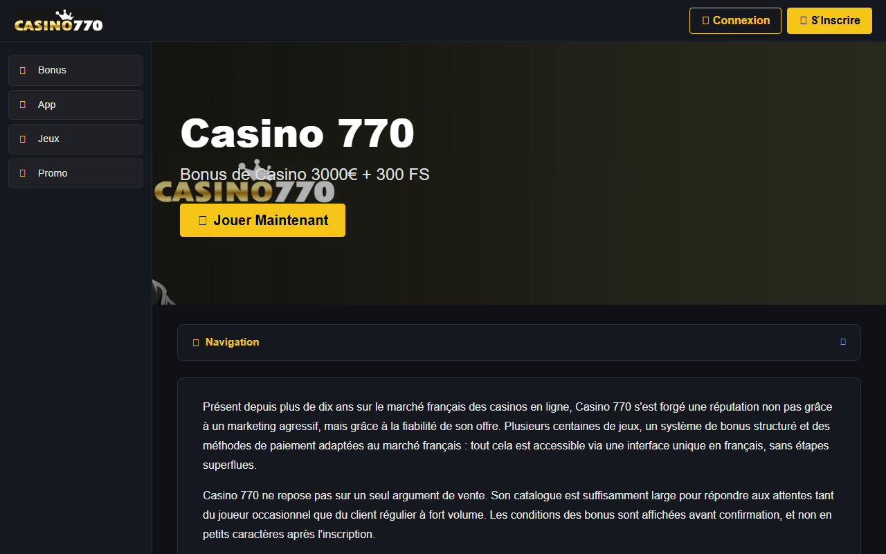 770casino1.com screenshot