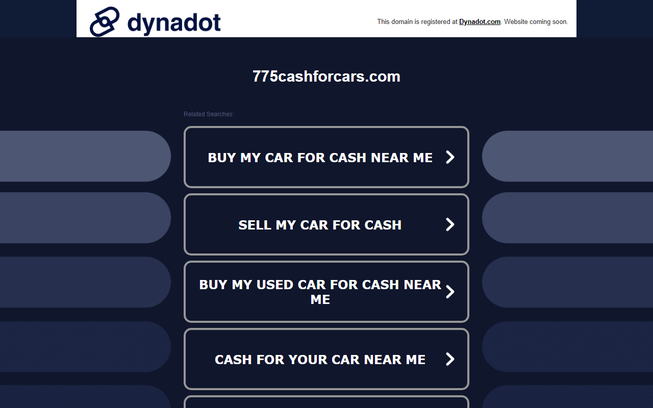 775cashforcars.com screenshot