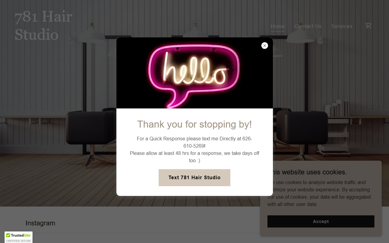 781hairstudio.com screenshot