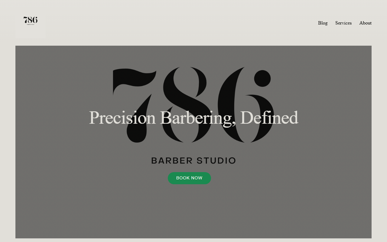 786barberstudio.com screenshot