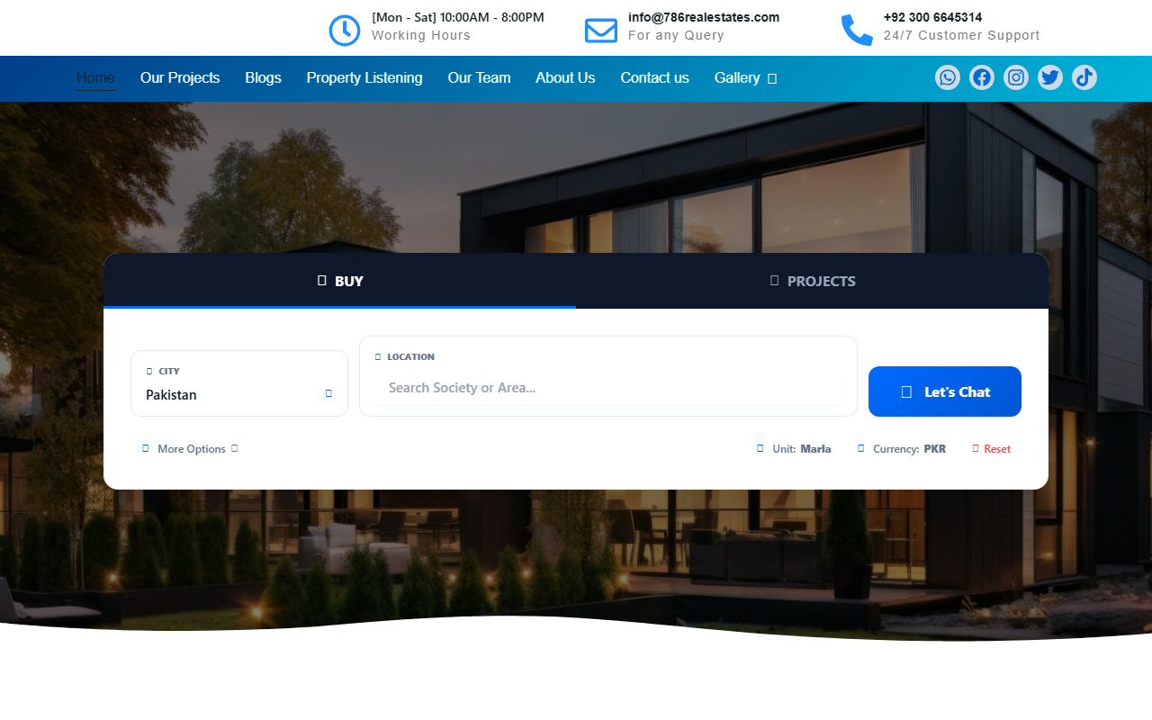 786realestates.com screenshot