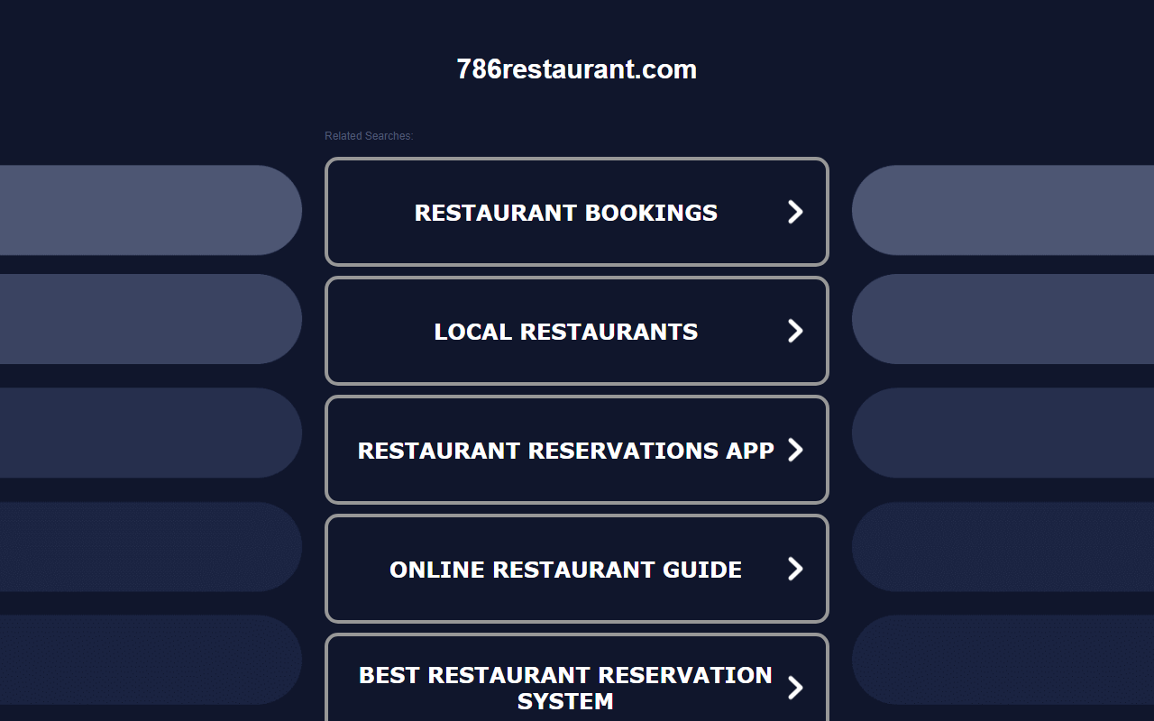 786restaurant.com screenshot