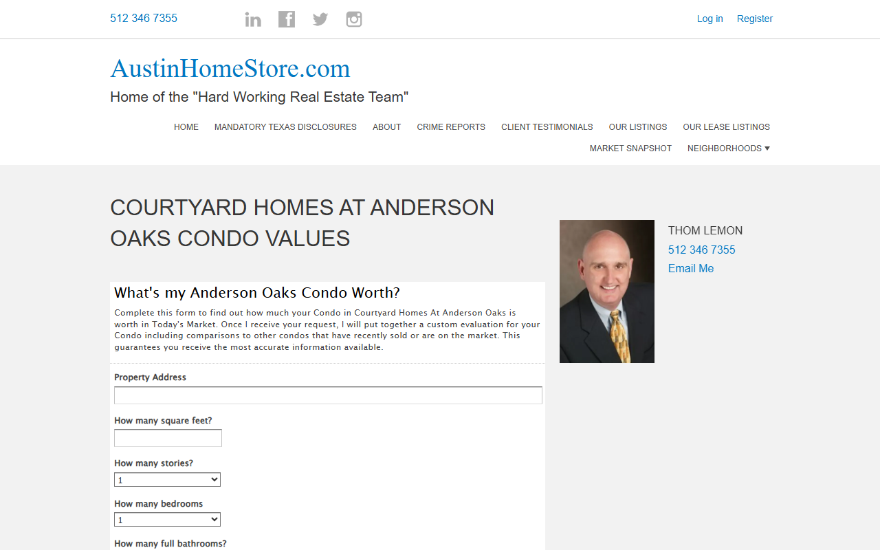 78750condovalues.com screenshot