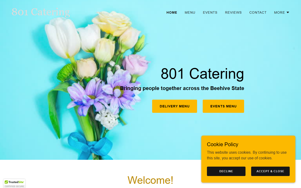 801catering.com screenshot