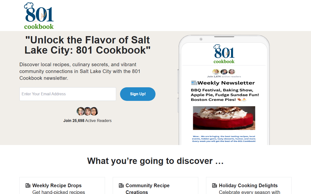 801cookbook.com screenshot
