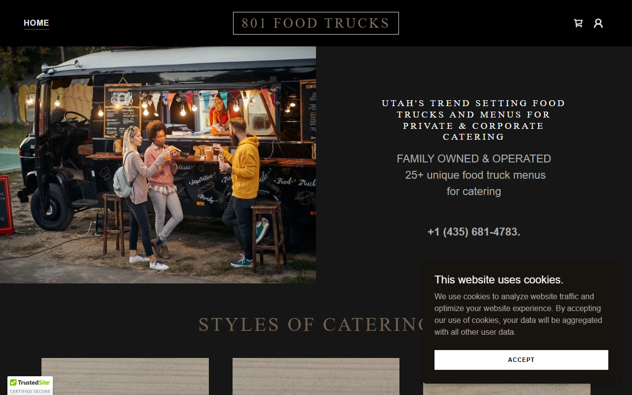 801foodtrucks.com screenshot