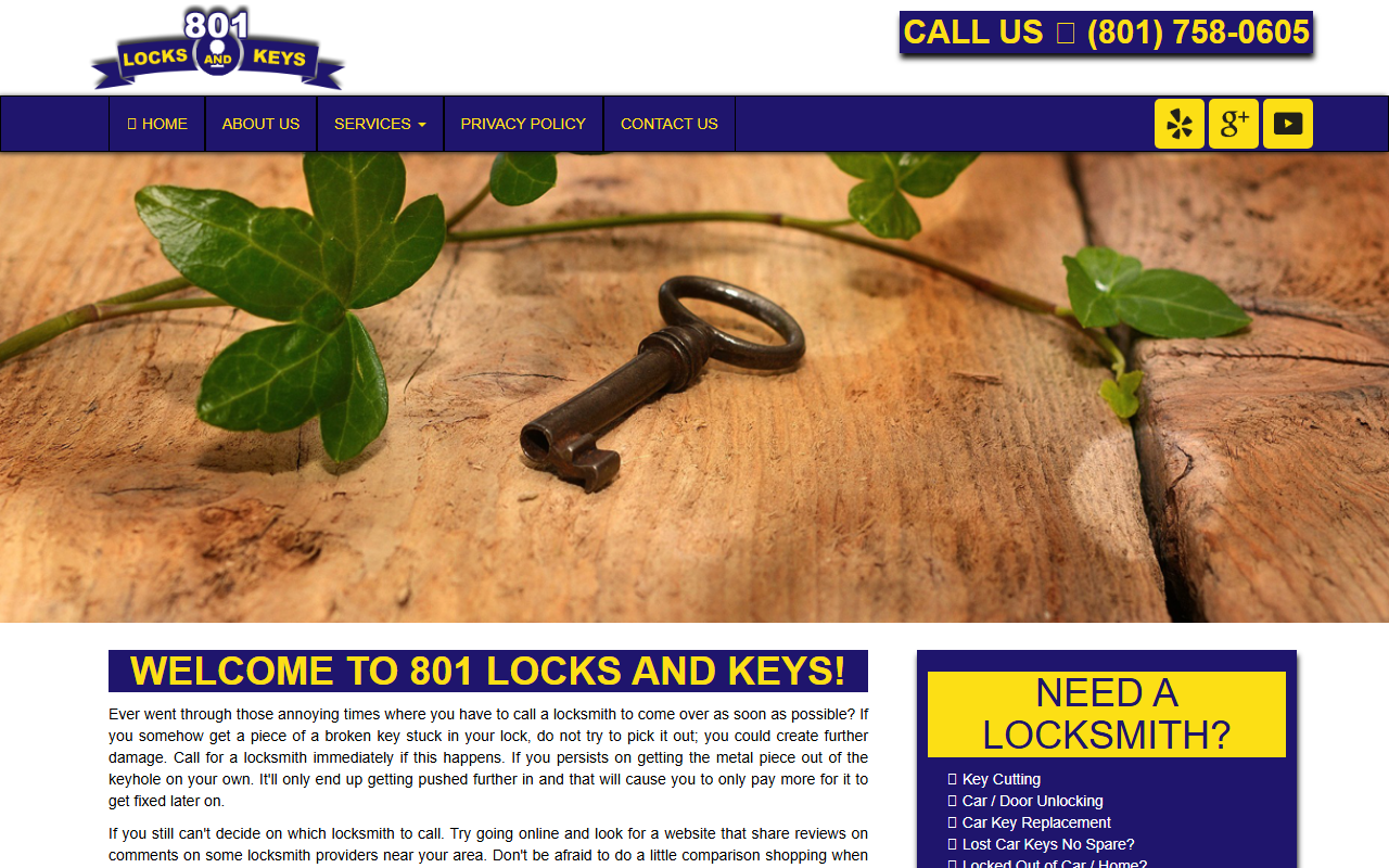 801locksandkeys.com screenshot
