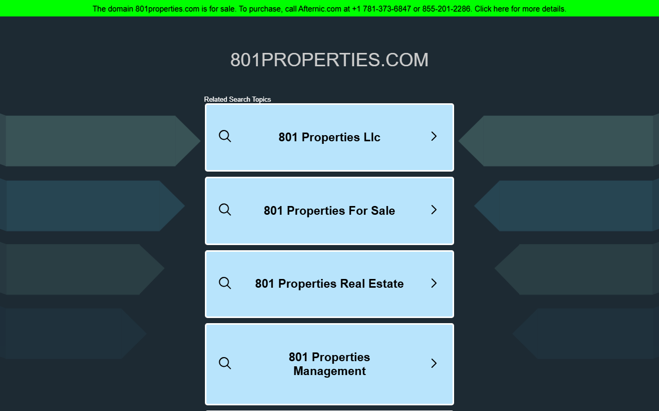 801properties.com screenshot