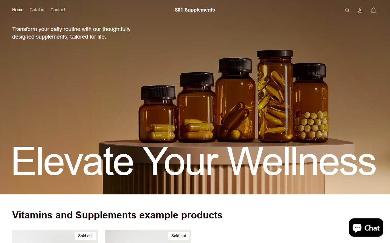 801supplements.com screenshot