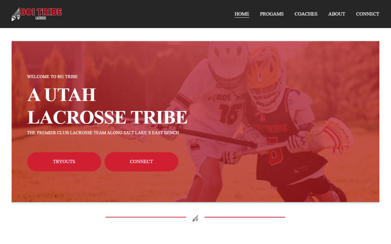 801tribelacrosse.com screenshot