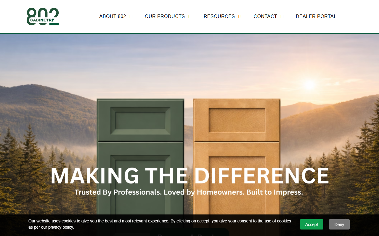 802cabinetry.com screenshot