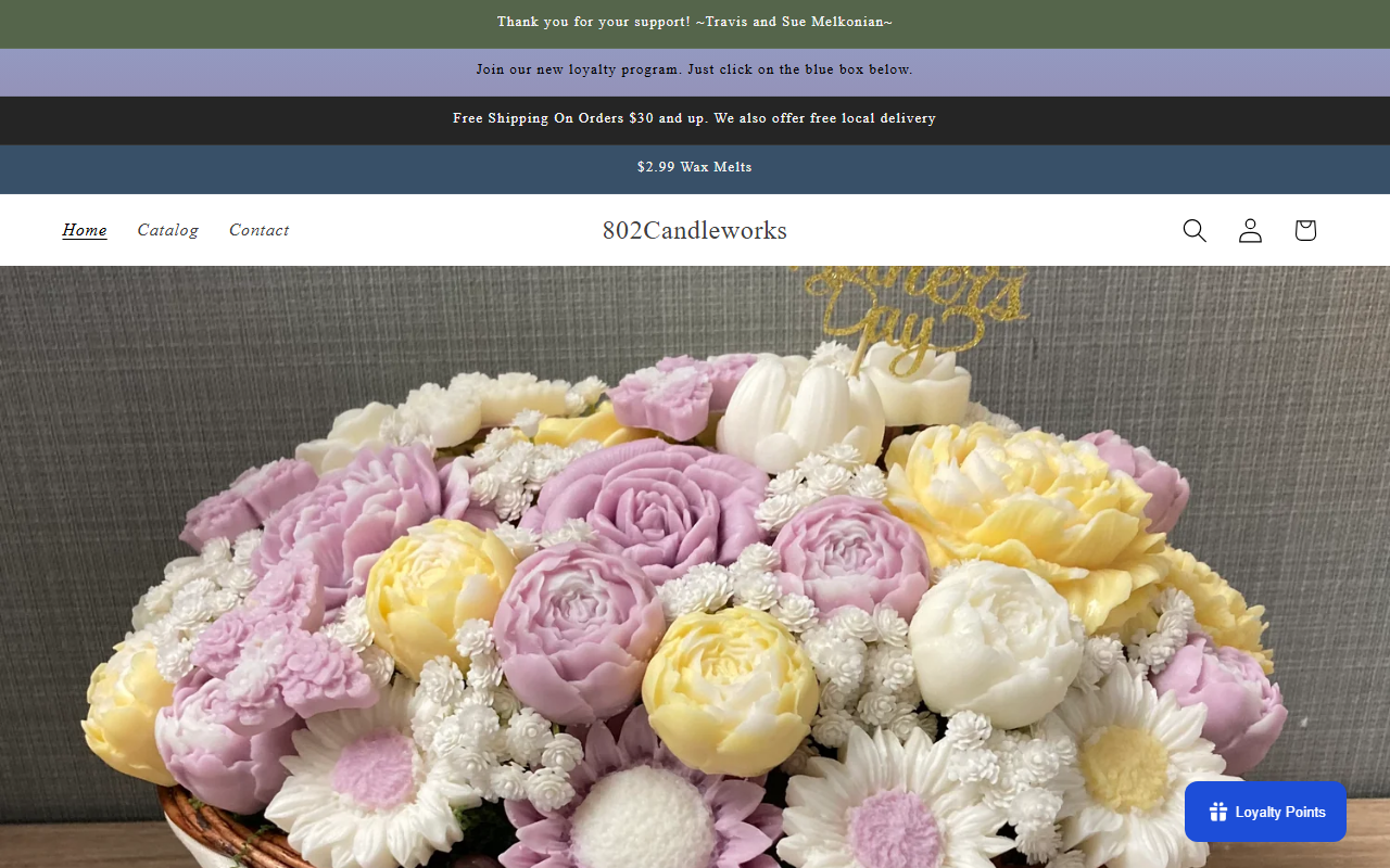 802candleworks.com screenshot